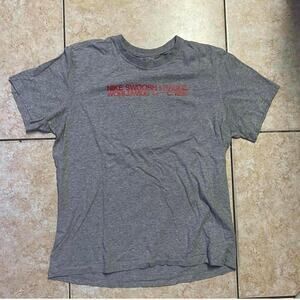 Nike Swoosh League Worldwide C.1998 Gray Red Short Sleeve‎ T-Shirt